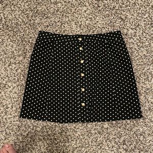 Polka dot snap skirt